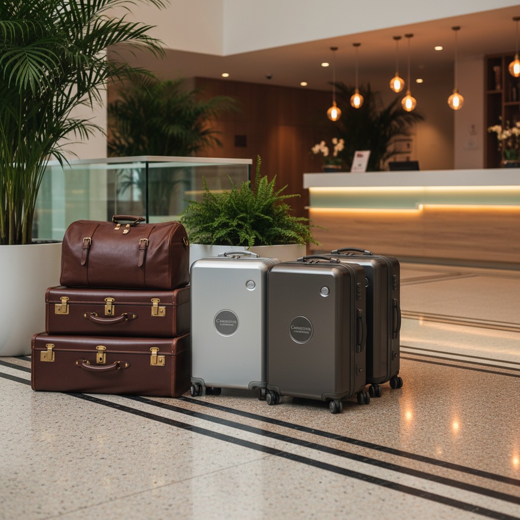 Les valises sont toutes ficelées parfaitement.